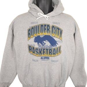 Vintage Boulder City Basketball Sweatshirt Hoodie Mens Size Large Gray Y2K Lady